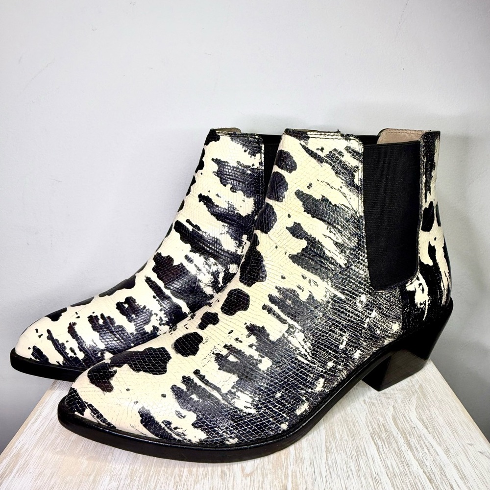 Zimmermann Black and White Ankle Boots
